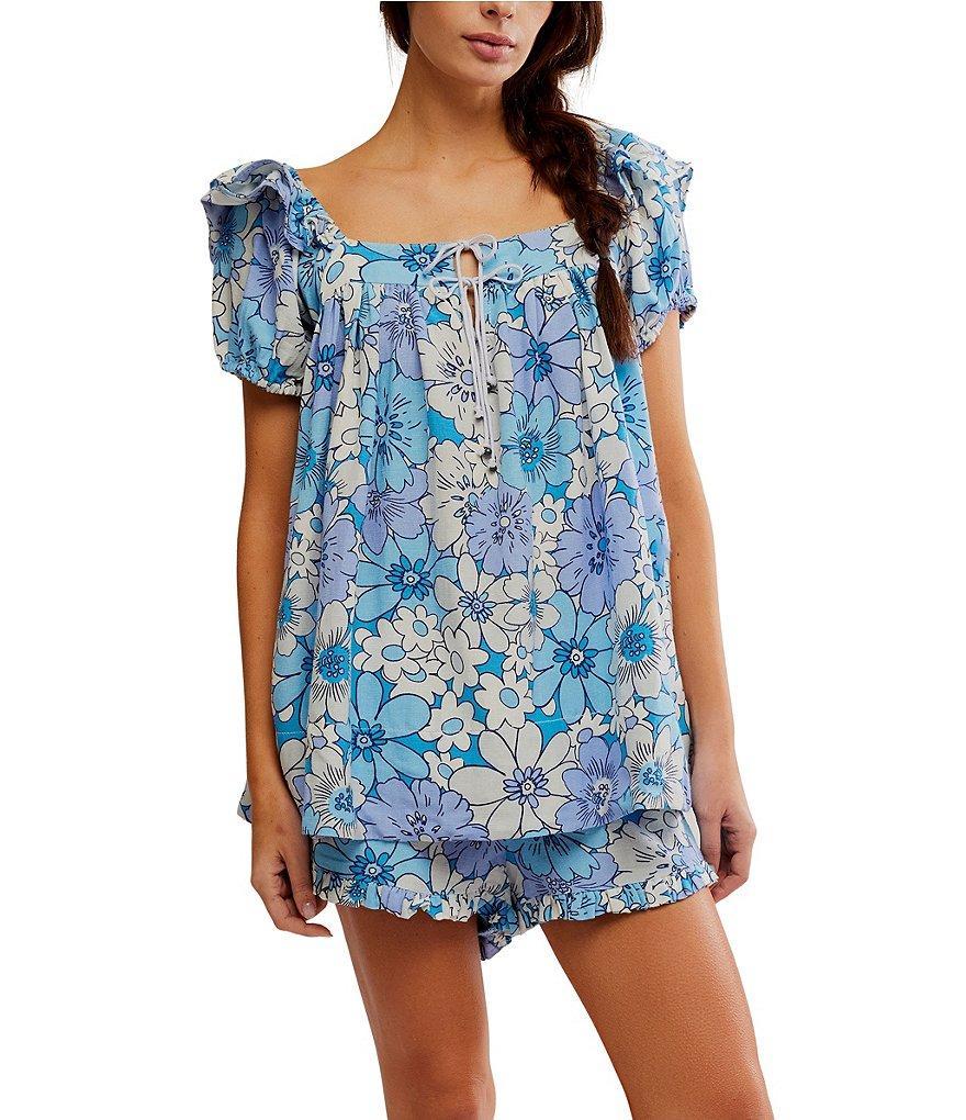 Free People Maggy Mae Floral Print Coordinating Short Set Product Image