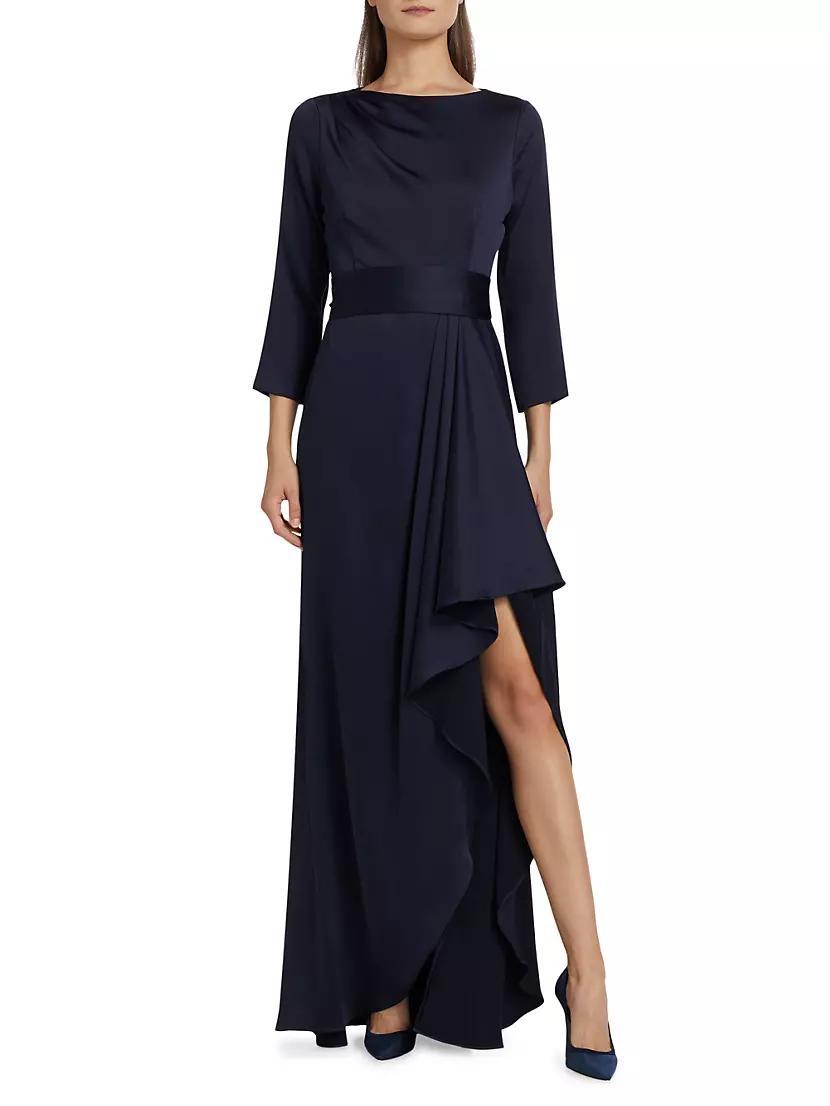 Draped Sash High-Low Gown Product Image