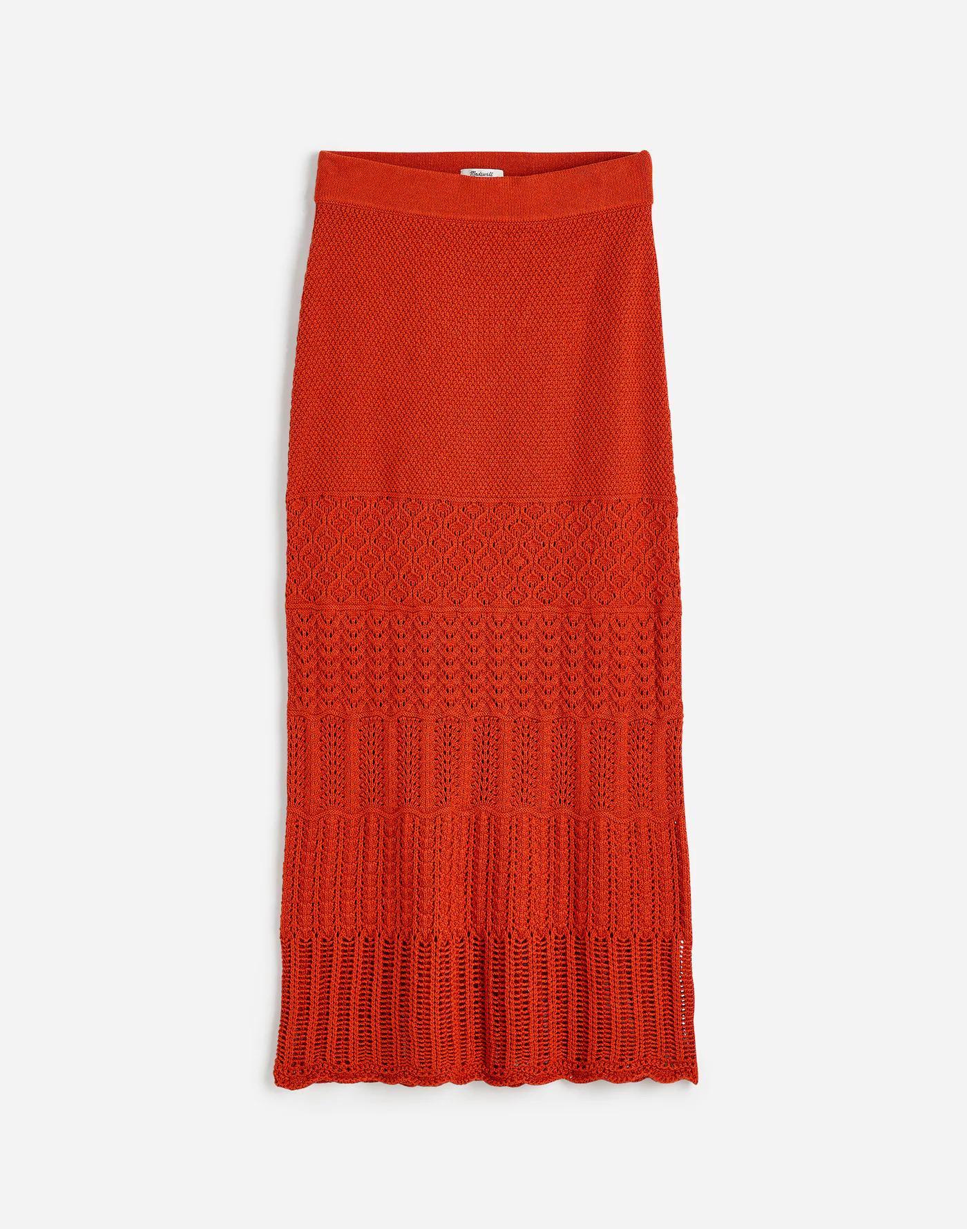 Pointelle-Stitch Maxi Skirt Product Image