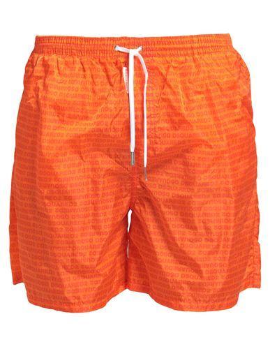 DSQUARED2 Man Swim Trunks Orange Size 38 Polyamide Product Image