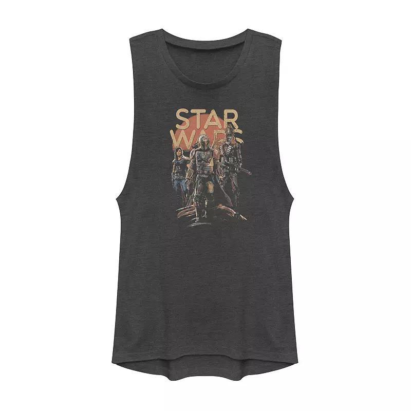 Juniors' Star Wars The Mandalorian Character Entourage Muscle Tank Top, Girl's, Size: Small, Grey Product Image