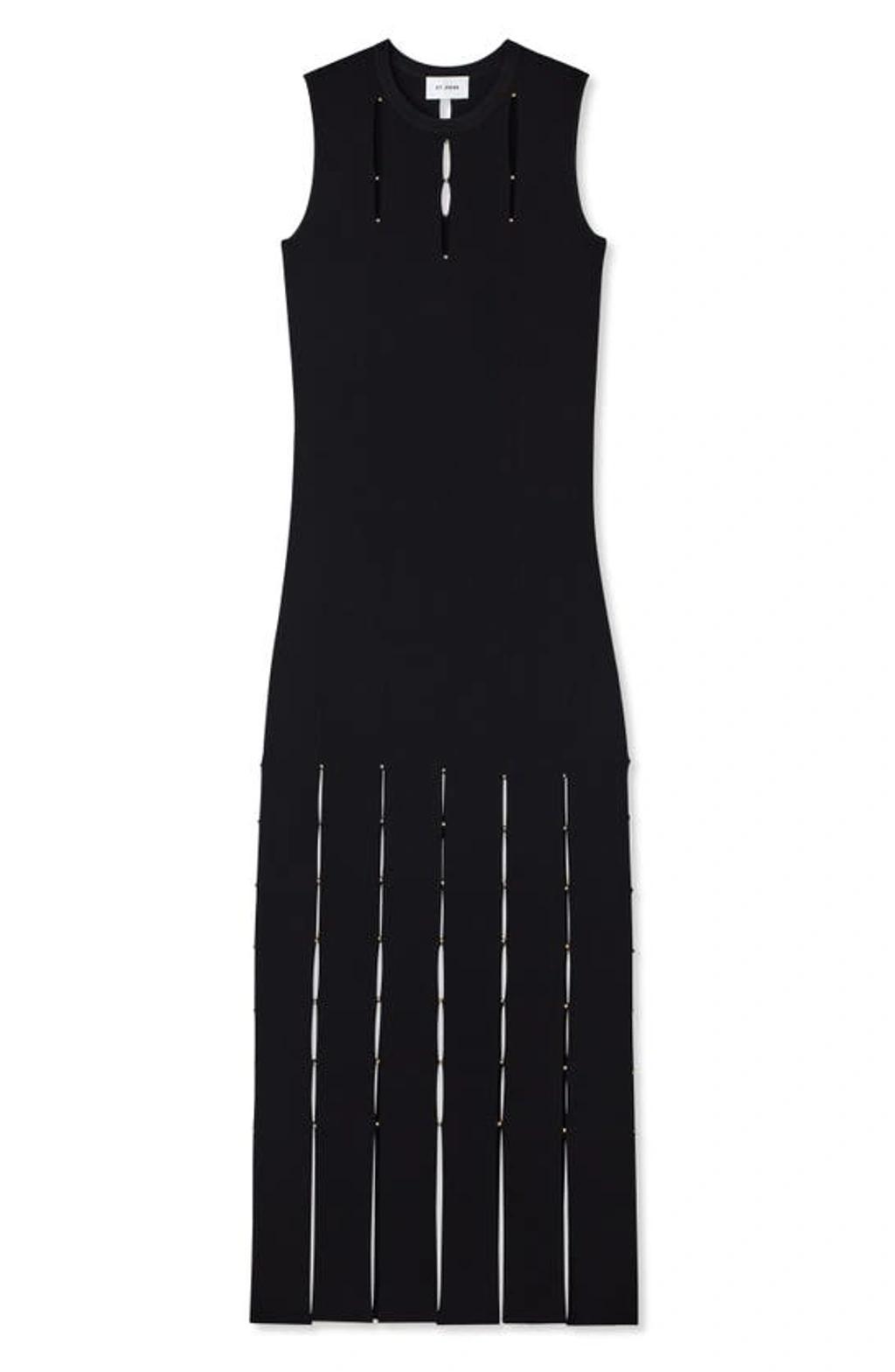 ST JOHN Car Wash Sleeveless Jersey Sweater Dress In Black Product Image