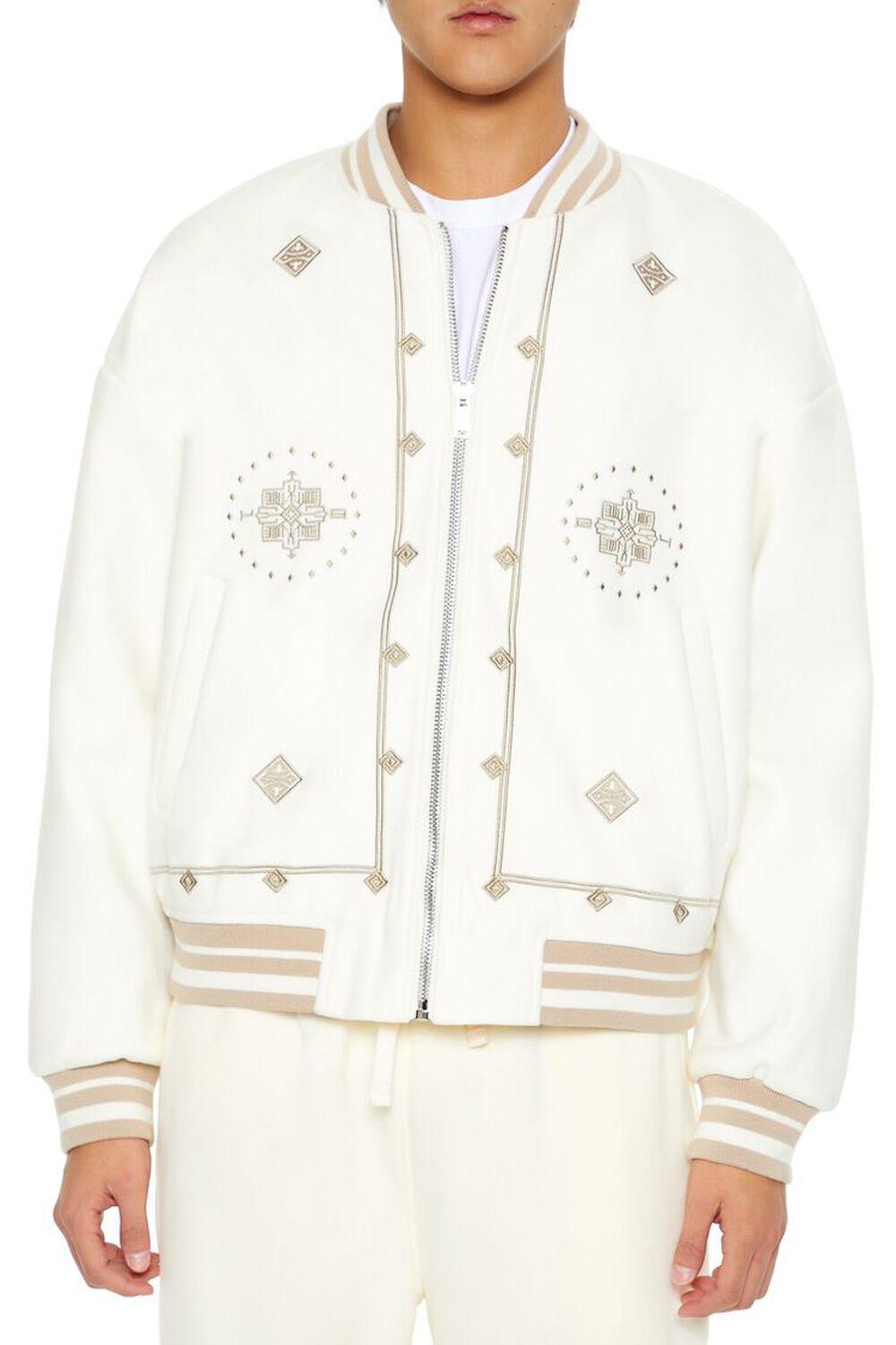 Embroidered Varsity Bomber Jacket | Forever 21 Product Image