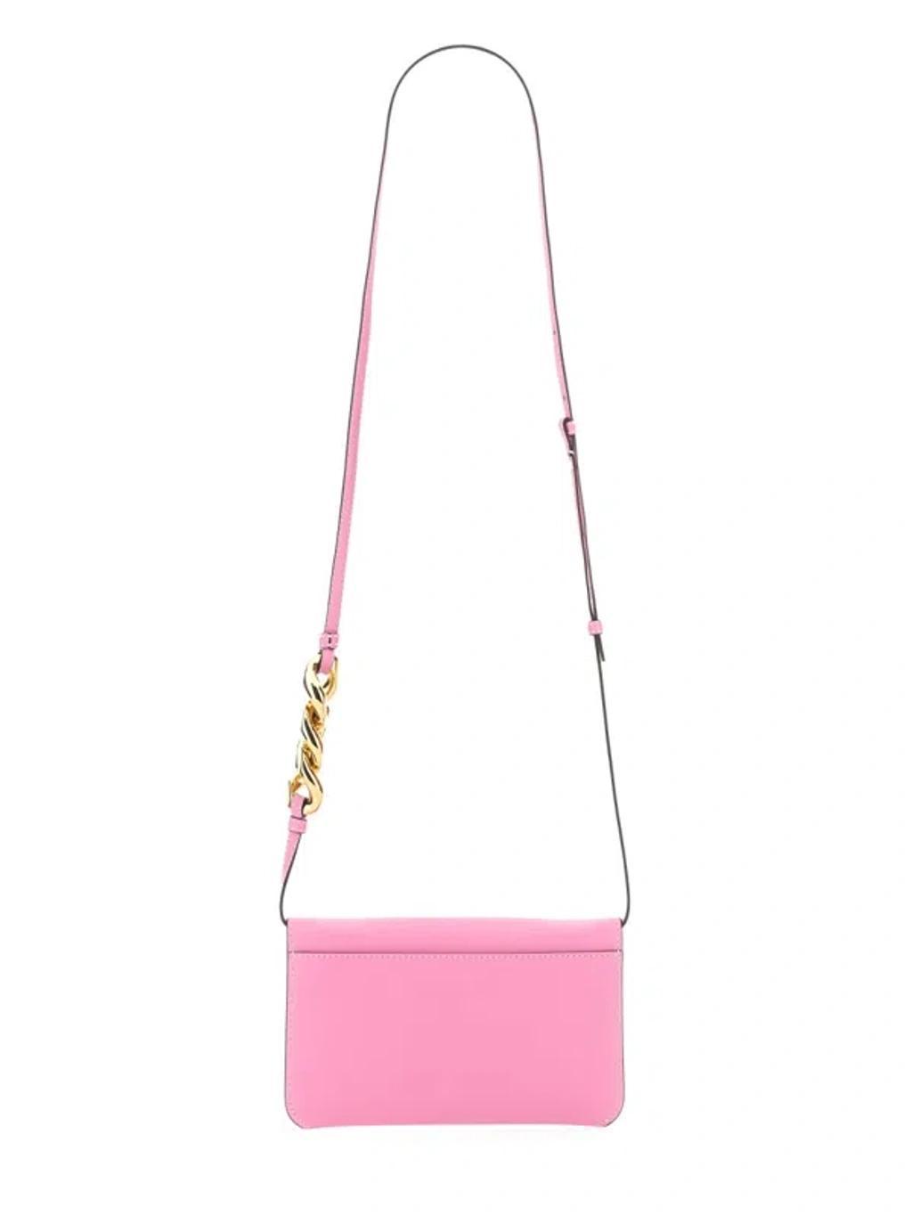 JW ANDERSON Women Leather Chain Smartphone Bag In Pink Product Image