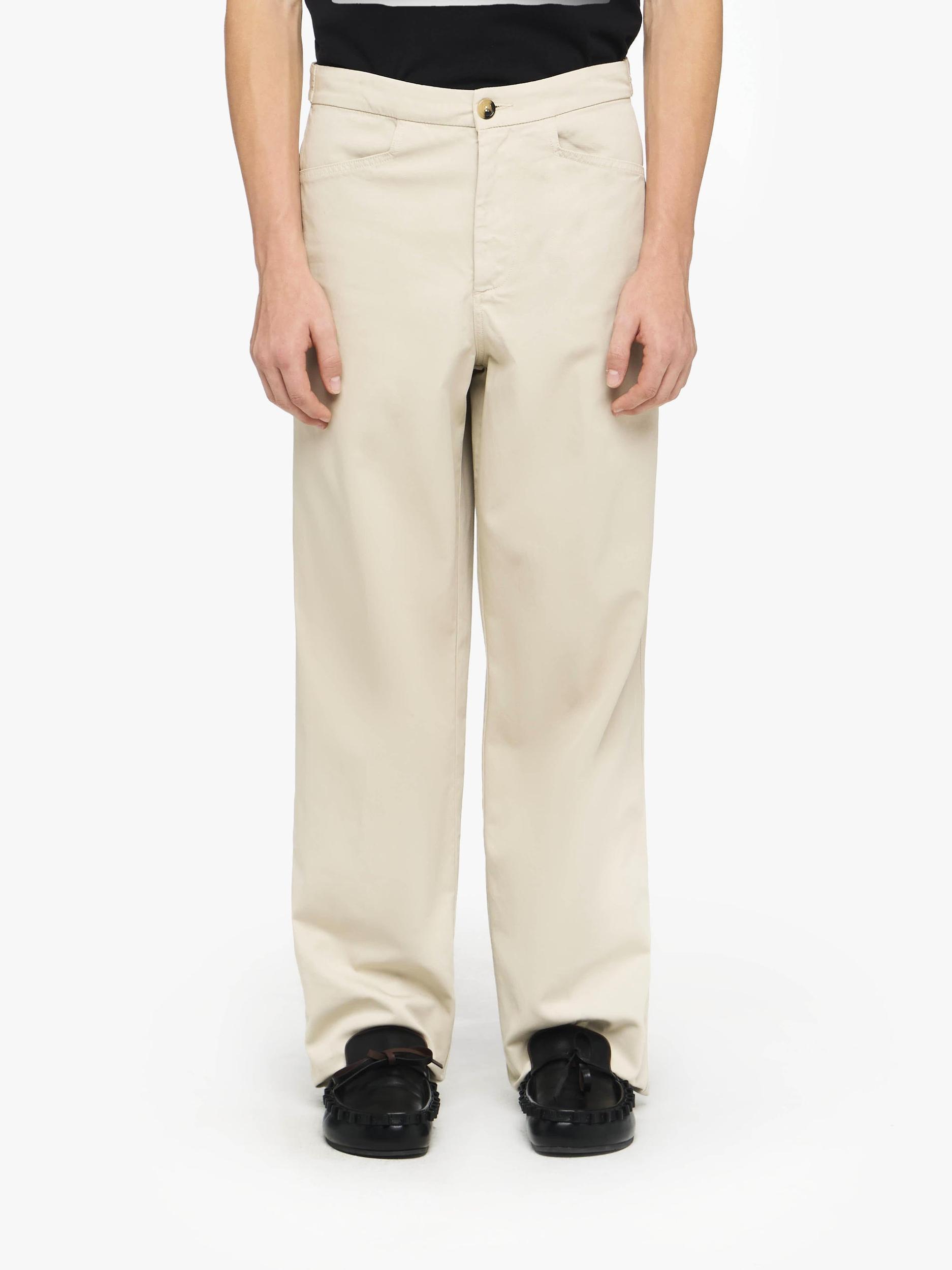 STRAIGHT LEG TROUSERS WITH BUTTON DETAIL Product Image