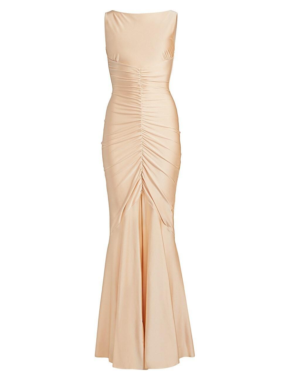 Womens Illenne Ruched Jersey Gown Product Image