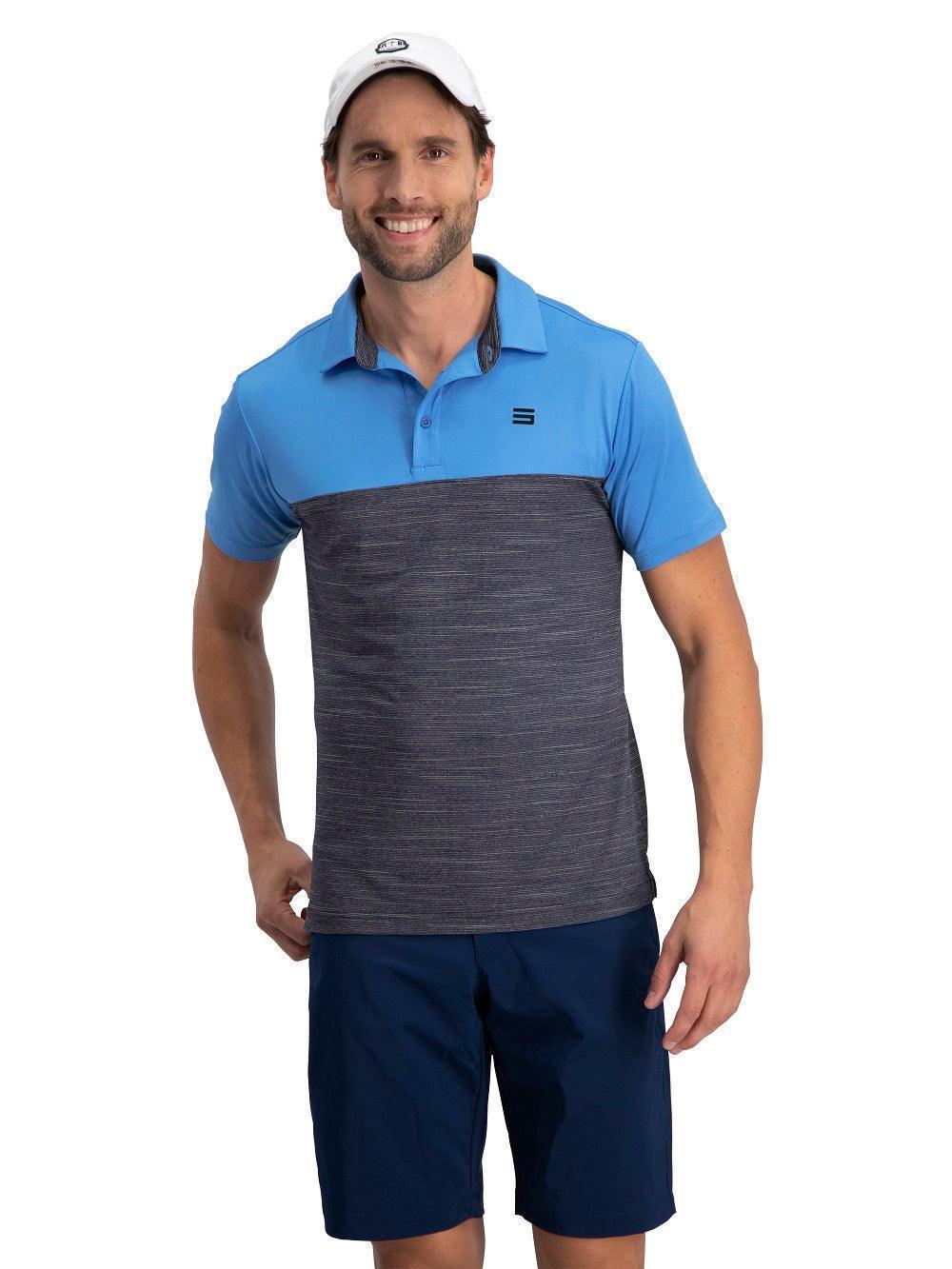 Three Sixty Six Men's Heathered Two-Tone Golf Polo Male Product Image