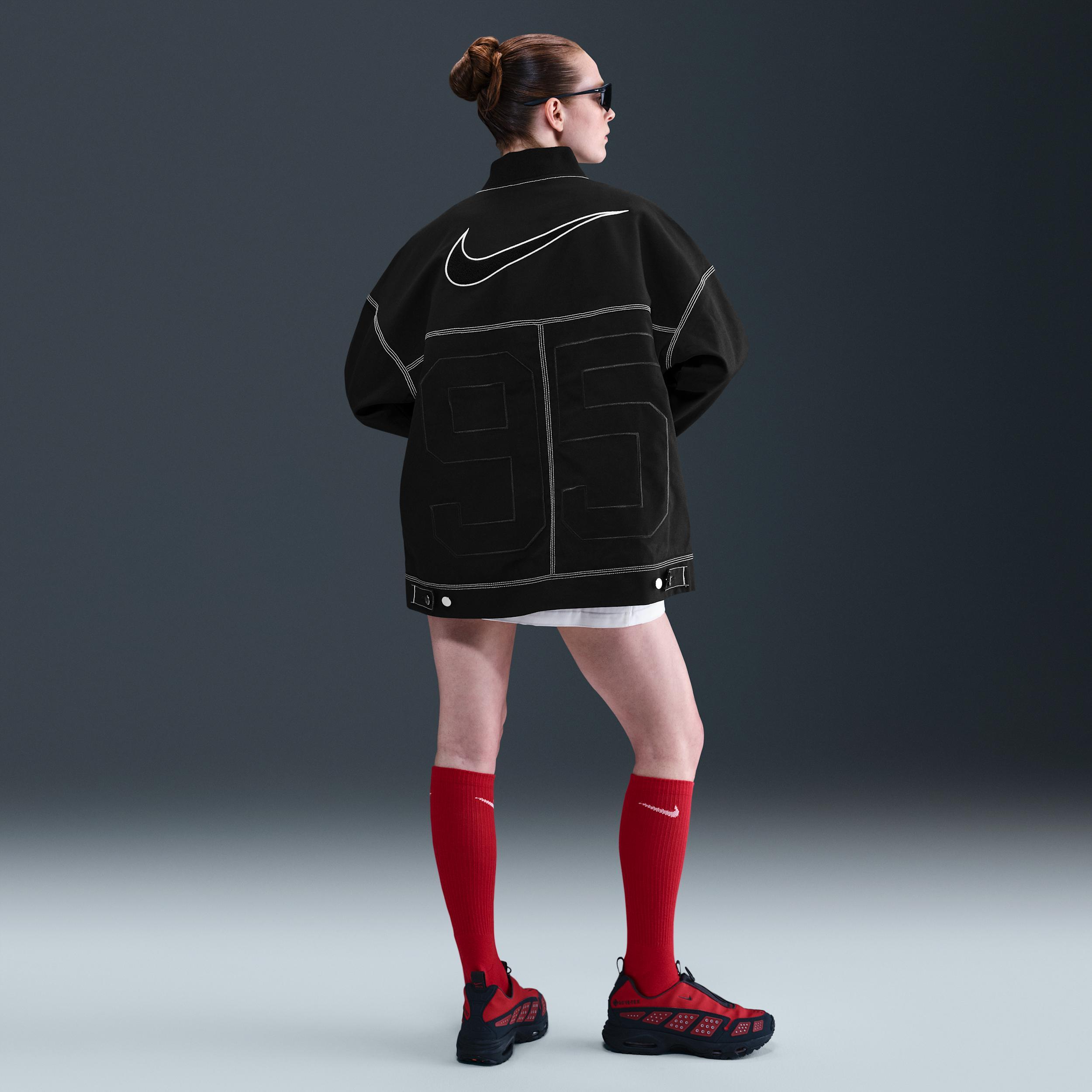 Womens Nike Sportswear Oversized Graphic Cargo Jacket | IB2037-010 Product Image