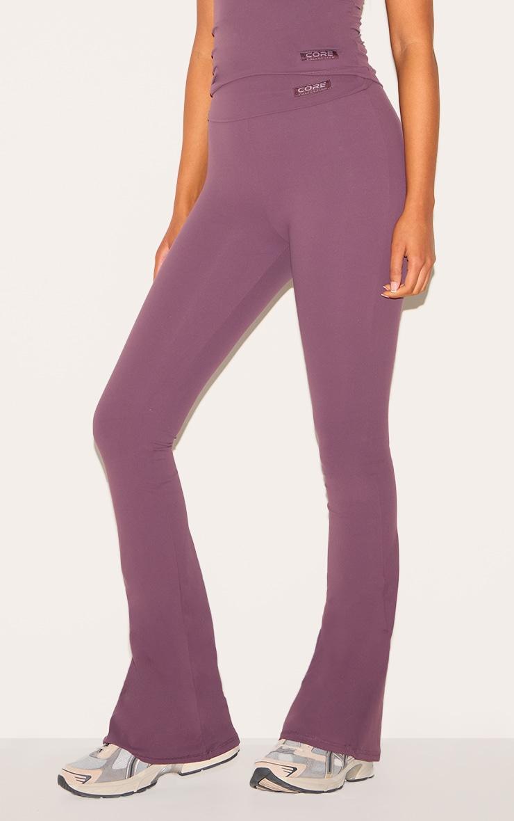 Tall Eggplant Core Collection Tab Snatched Sculpt Foldover Pants Product Image