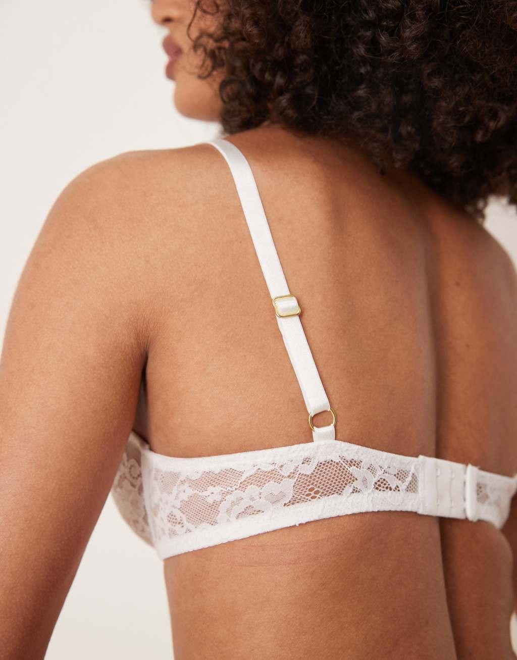 ASOS DESIGN Mila lace underwire bra in white Product Image