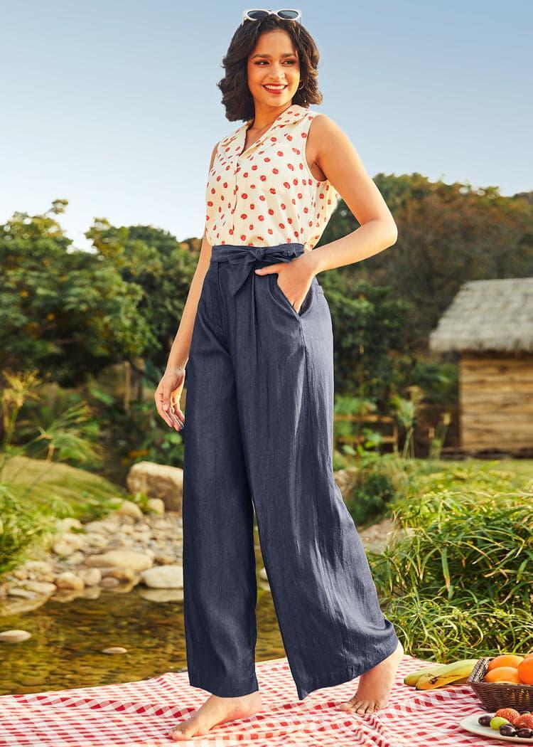 Twilight Whispers Wide Leg Trousers Product Image