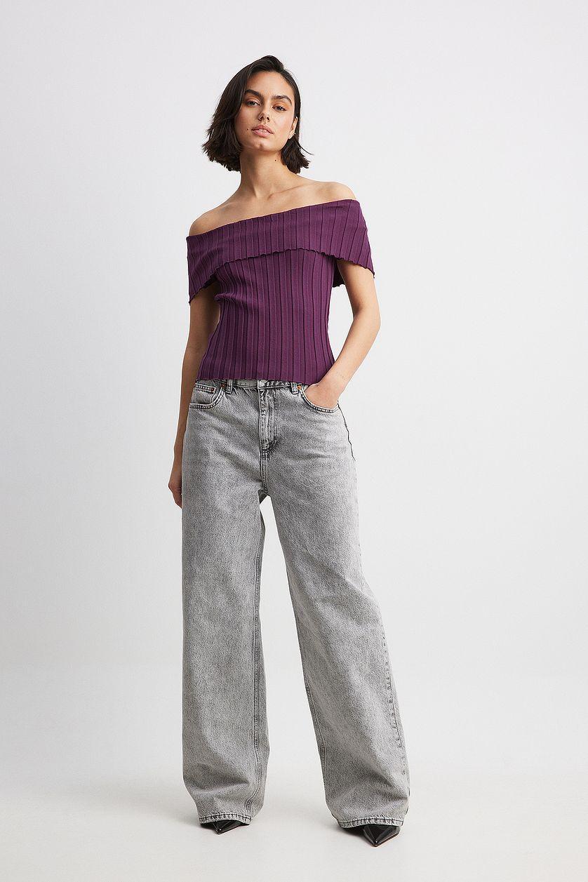 Offshoulder Knitted Top Product Image