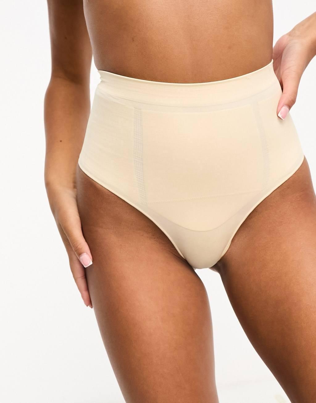 Dorina Absolute Sculpt seamless high control high rise thong in beige Product Image