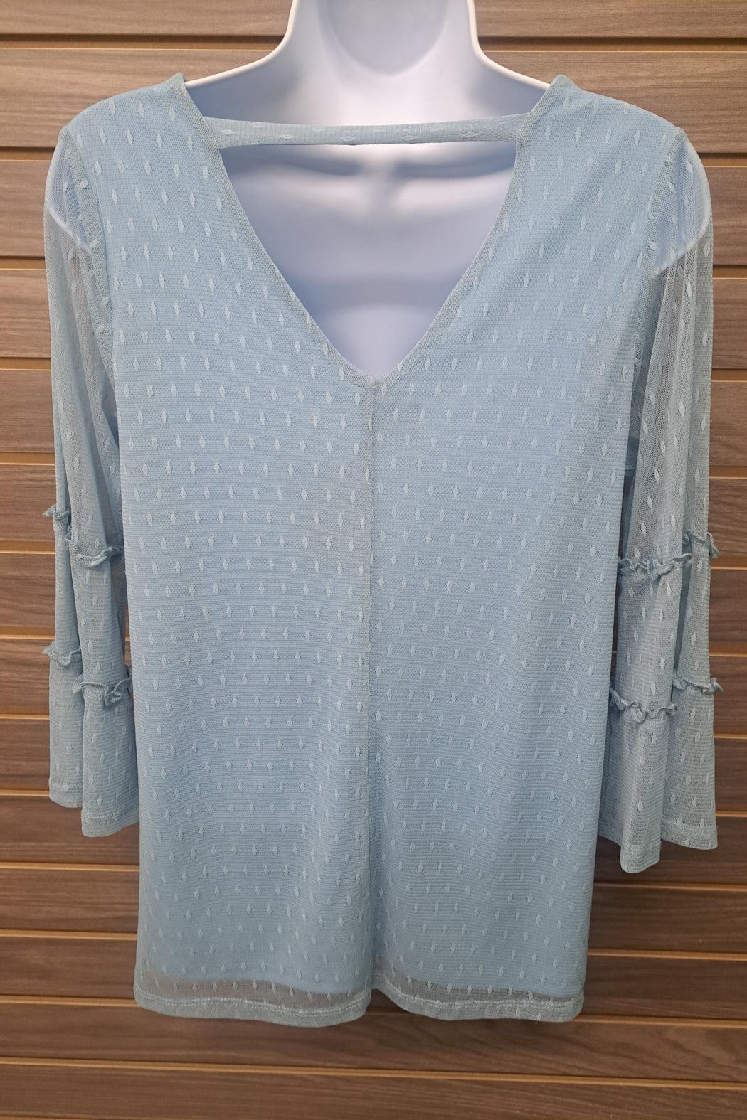 Blue lace overlay top Product Image