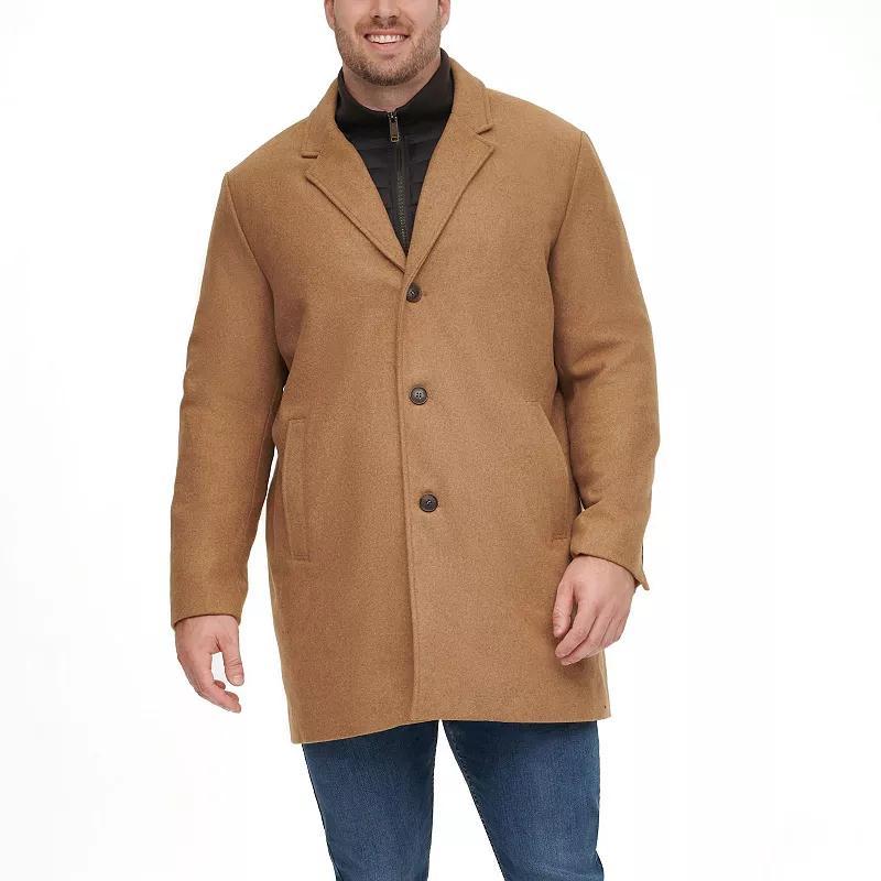 Big & Tall Dockers Midweight Wool-Blend Topcoat with Quilted Bib, Mens Product Image