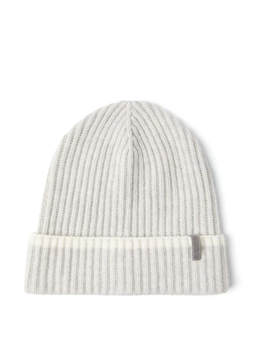 BRUNELLO CUCINELLI Monili-detail Beanie Hat In Neutrals Product Image