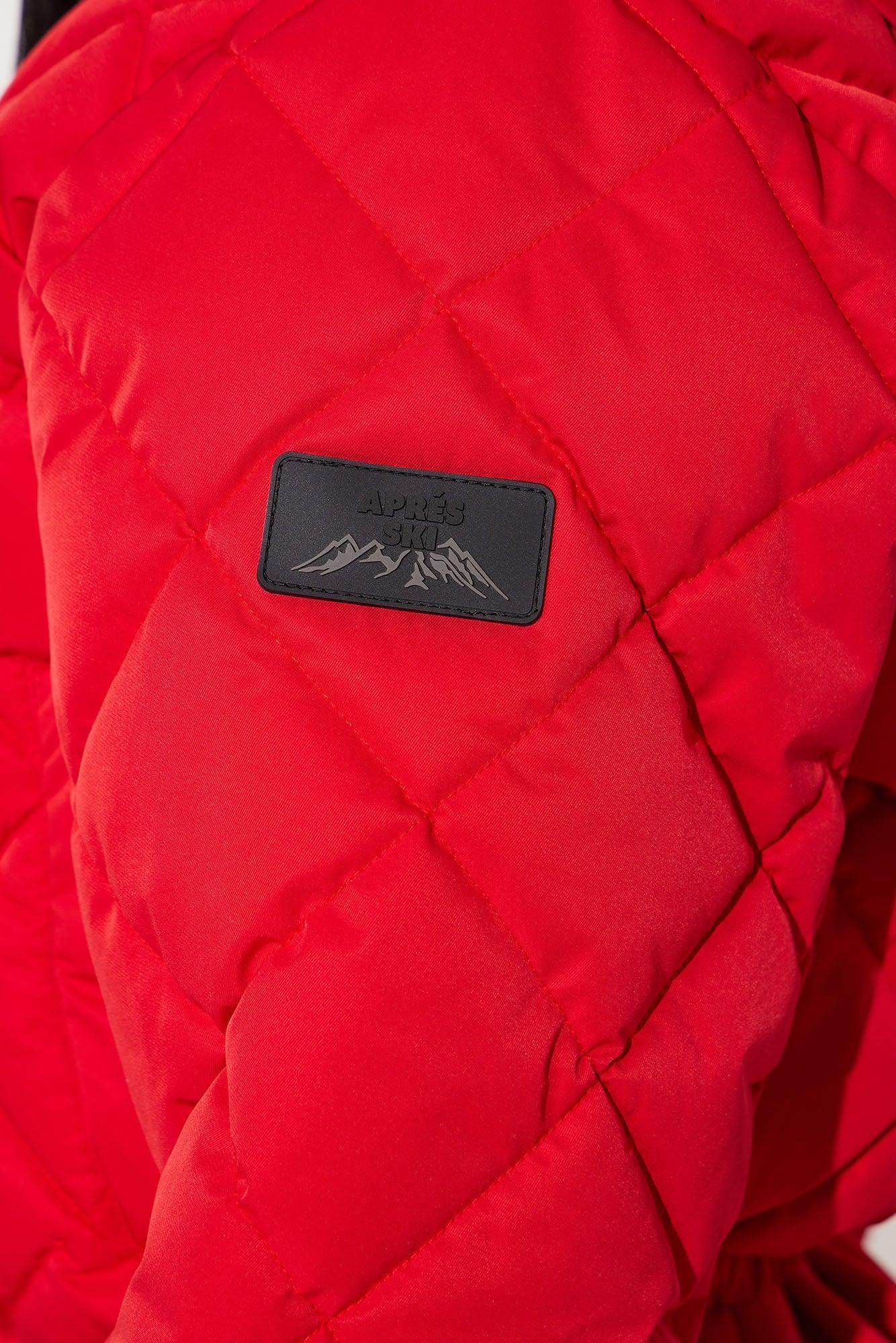 Snow Days Quilted Puffer Jacket - Red Product Image