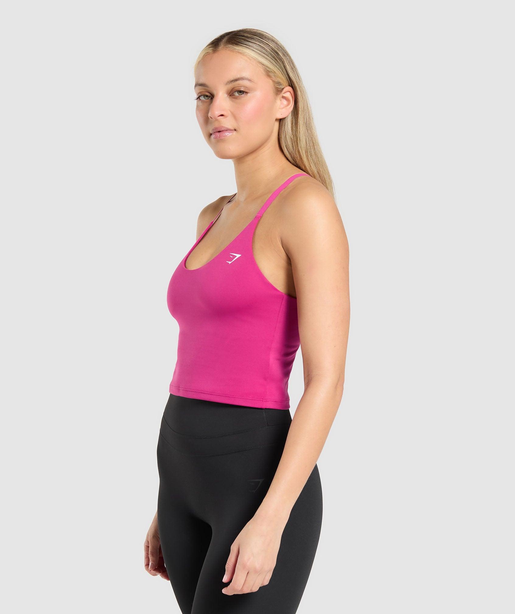 Gymshark Everyday Cami Tank With Shelf - Winning Pink Female Product Image