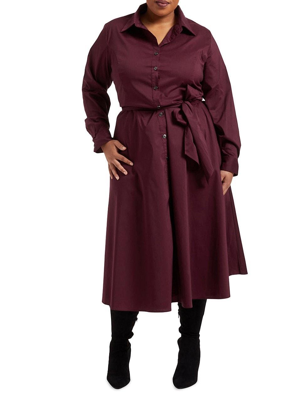 Womens Poplin Shirtdress Product Image