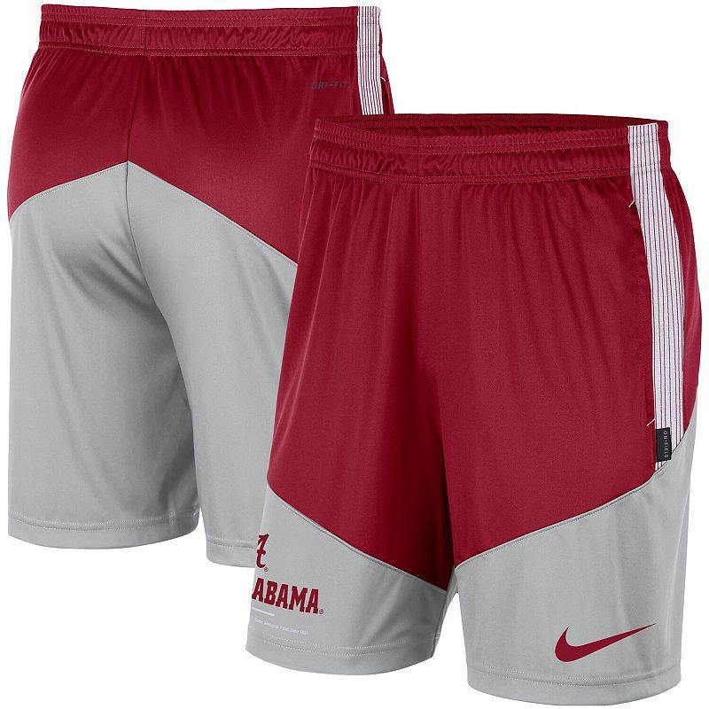 Mens Nike Crimson/Gray Alabama Crimson Tide Team Performance Knit Shorts Product Image