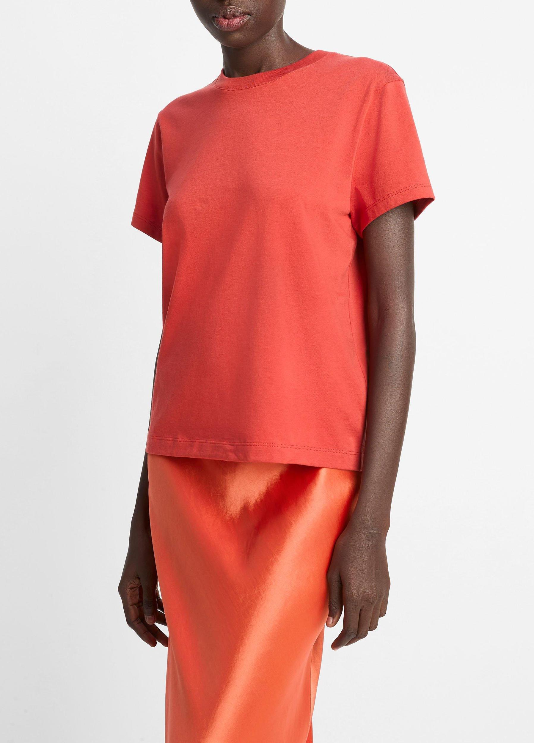 Pima Cotton Crew Neck T-Shirt Product Image