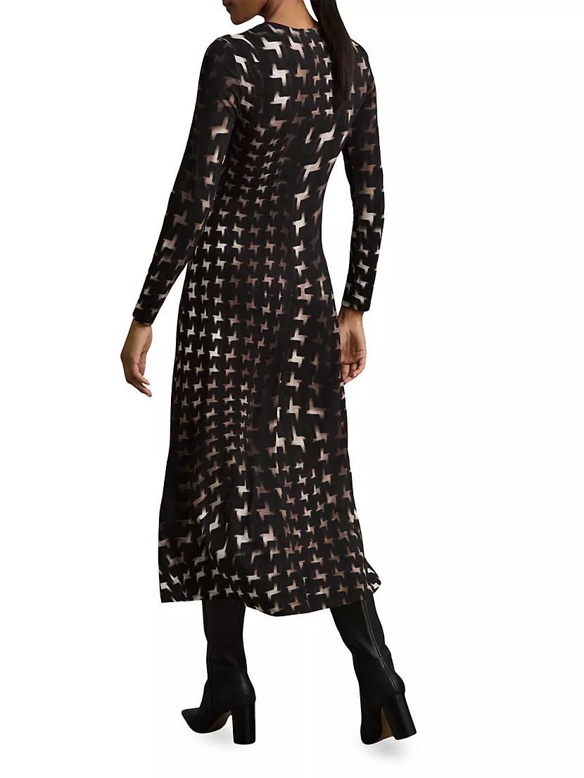 Halle Printed Ruched Midi-Dress Product Image