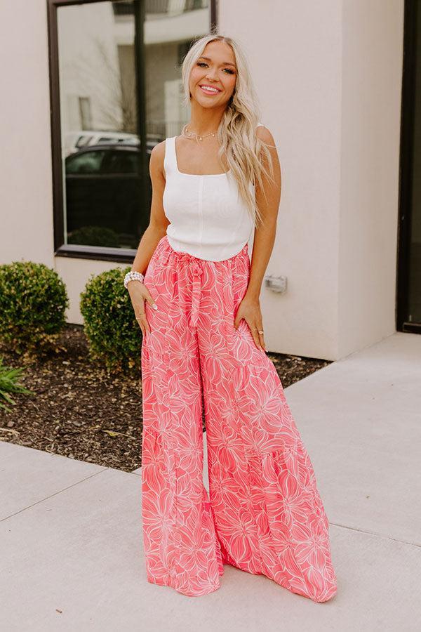 Swoop In High Waist Pants In Pink Product Image