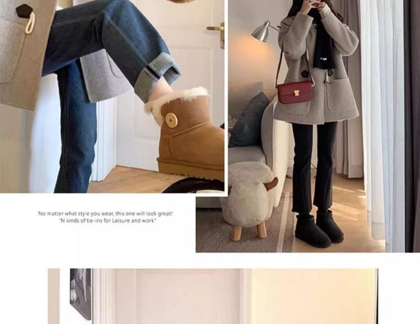 Wool-Blend Hooded Duffle Coat Product Image