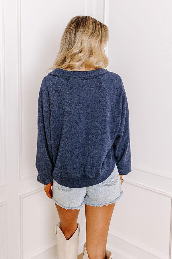 Mountain Lodge Cutie Sweatshirt in Heathered Navy Product Image