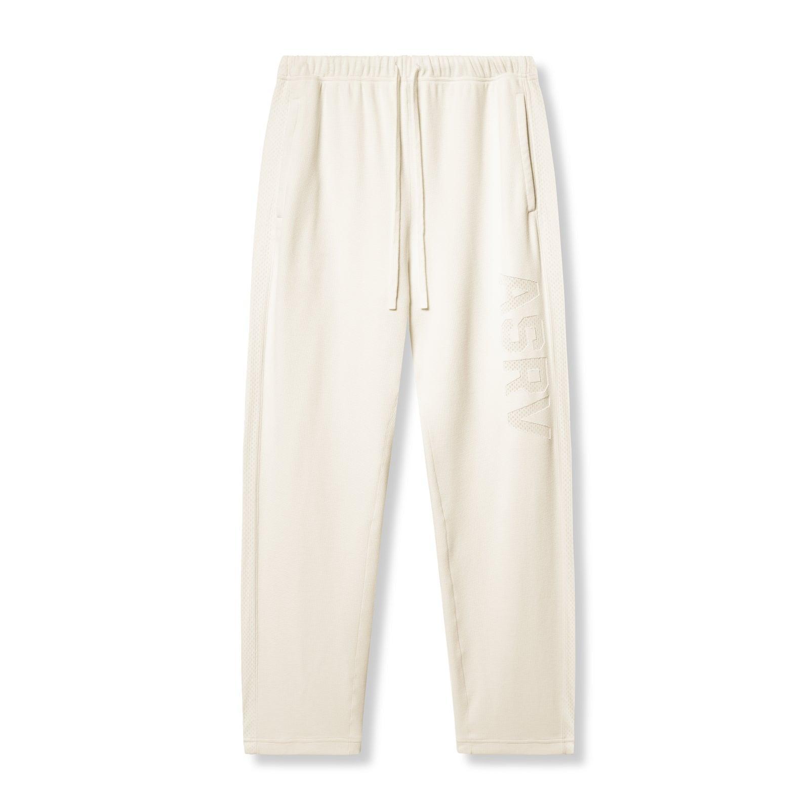 0957. Waffle Knit Relaxed Sweatpant - Cream Product Image