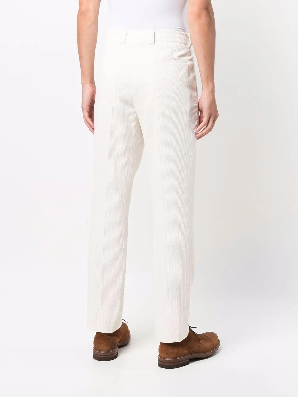 BRUNELLO CUCINELLI Slim-cut Tailored Trousers In Cream Product Image