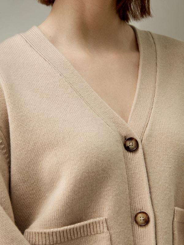 Cropped Wool-Cashmere Blend Cardigan Product Image