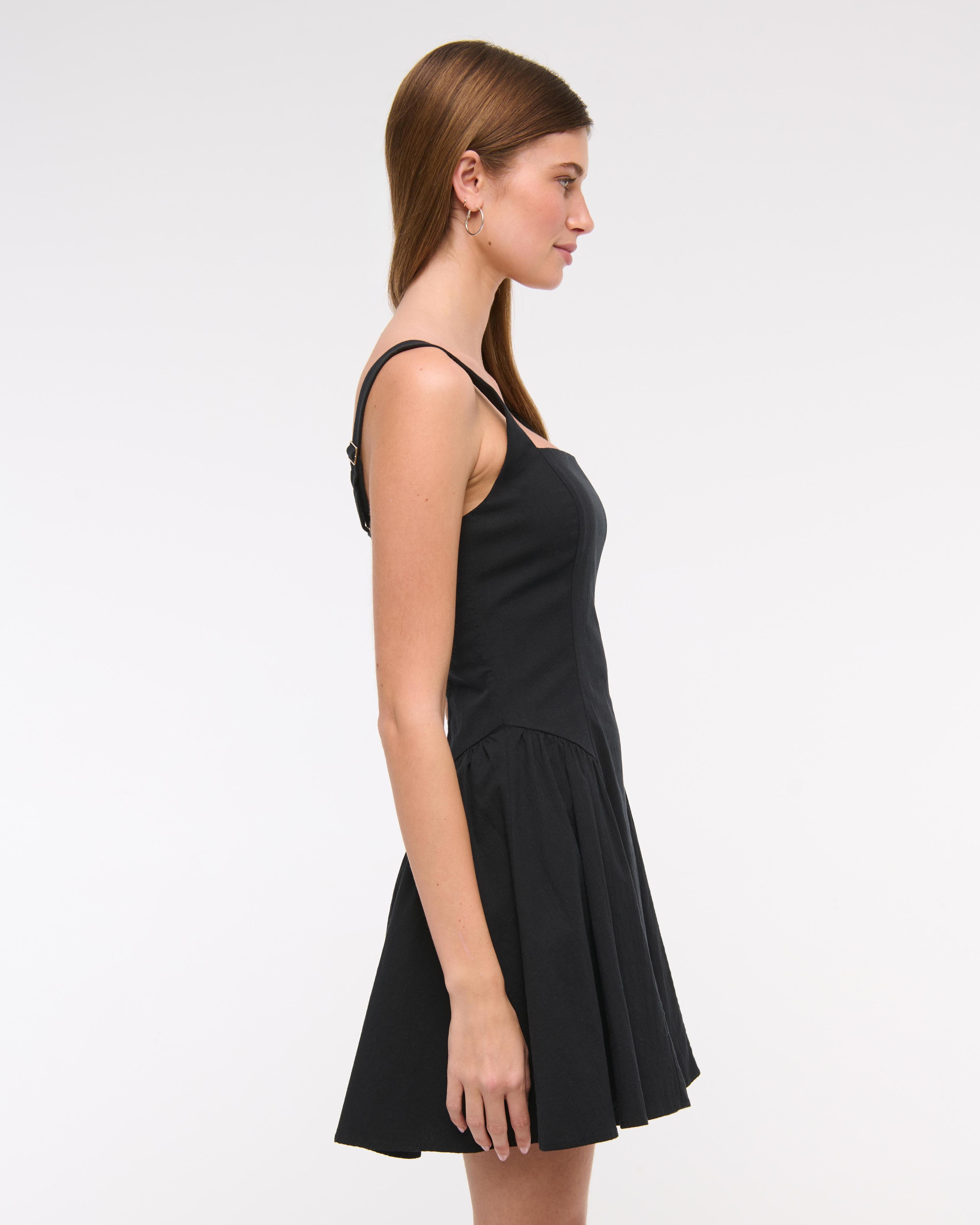 The A&F Mila Dipped-Waist Stretch Mini Dress Product Image