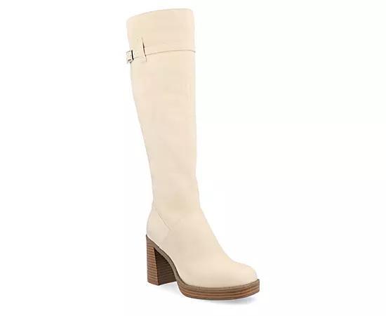 Journee Tru Comfort Foam™ Letice Women's Knee-High Boots, Size: 8 Wide, Ivory Product Image