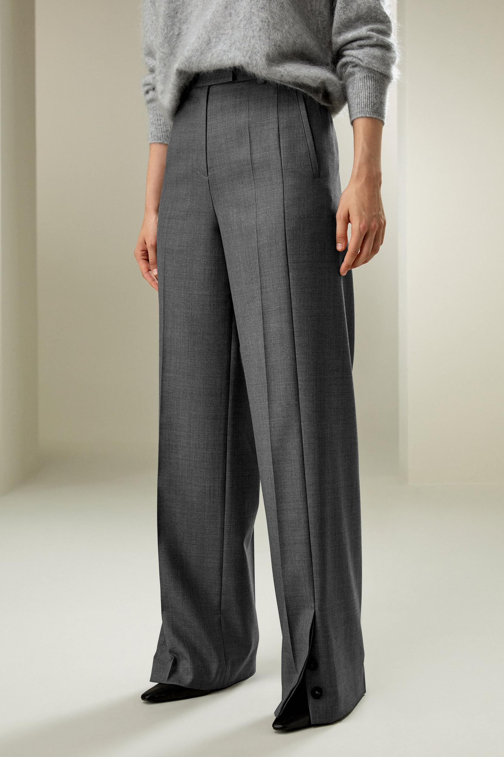 LILYSILK Women'S Wool Slacks - Black Wool Silk Blend - Ultimate Luxury Machine Washable Trousers 16 Product Image