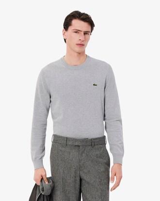 Monochrome Crew Neck Cotton Sweater Product Image