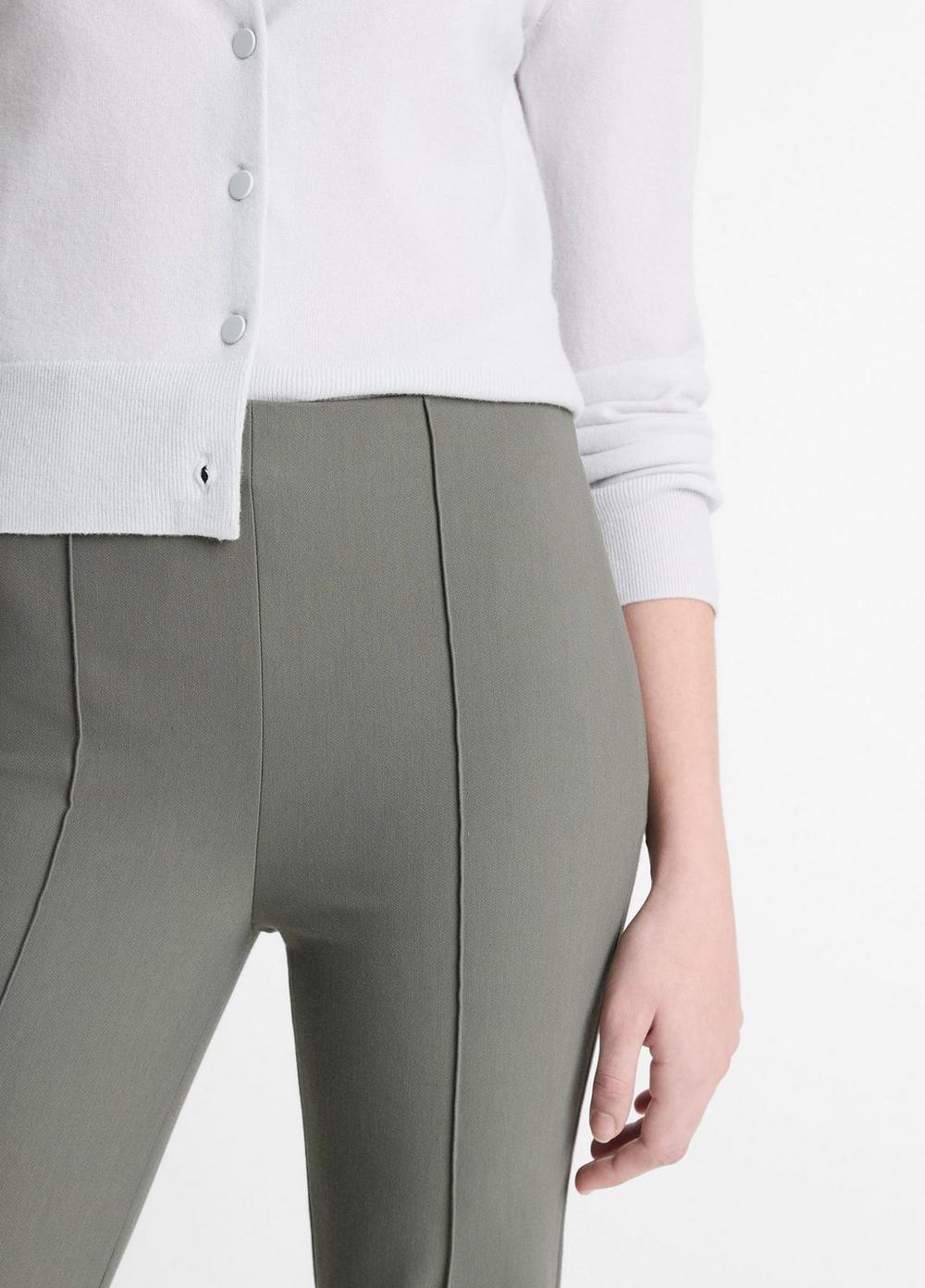 Mid-Rise Pintuck Crop Flare Pant Product Image