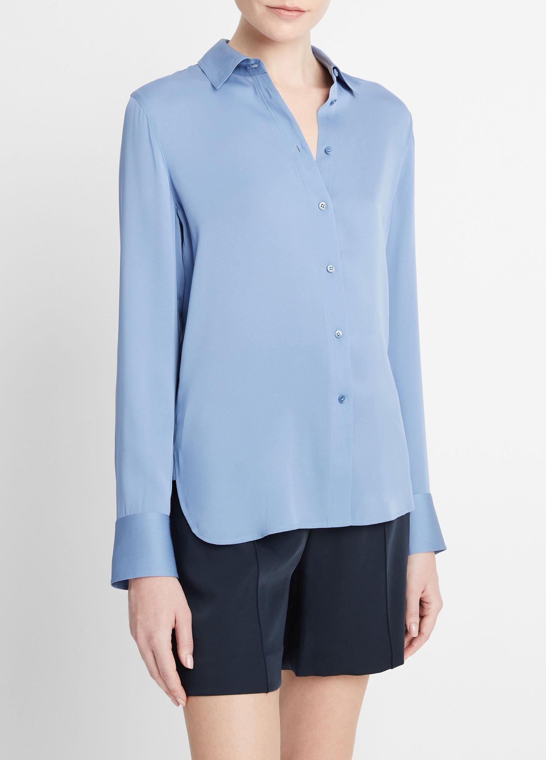 Silk Slim-Fit Blouse Product Image