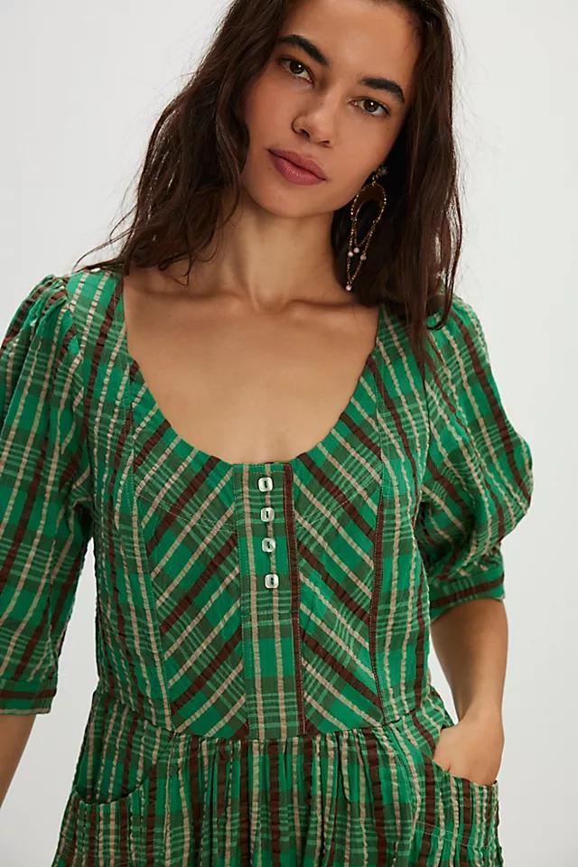 Tulie Plaid Midi Dress Product Image