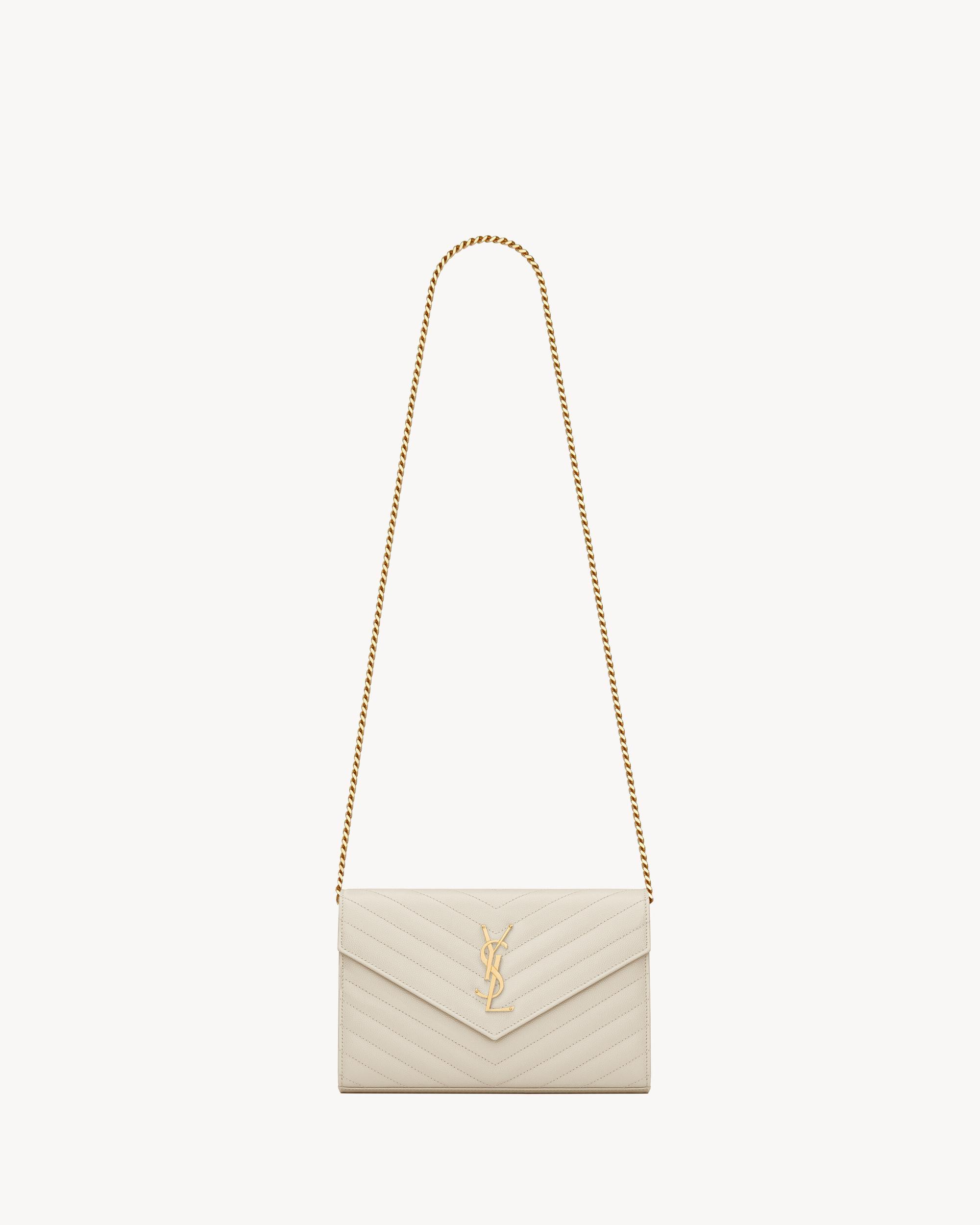 CLASSIC CASSANDRE CHAIN WALLET IN GRAIN DE POUDRE LEATHER Product Image