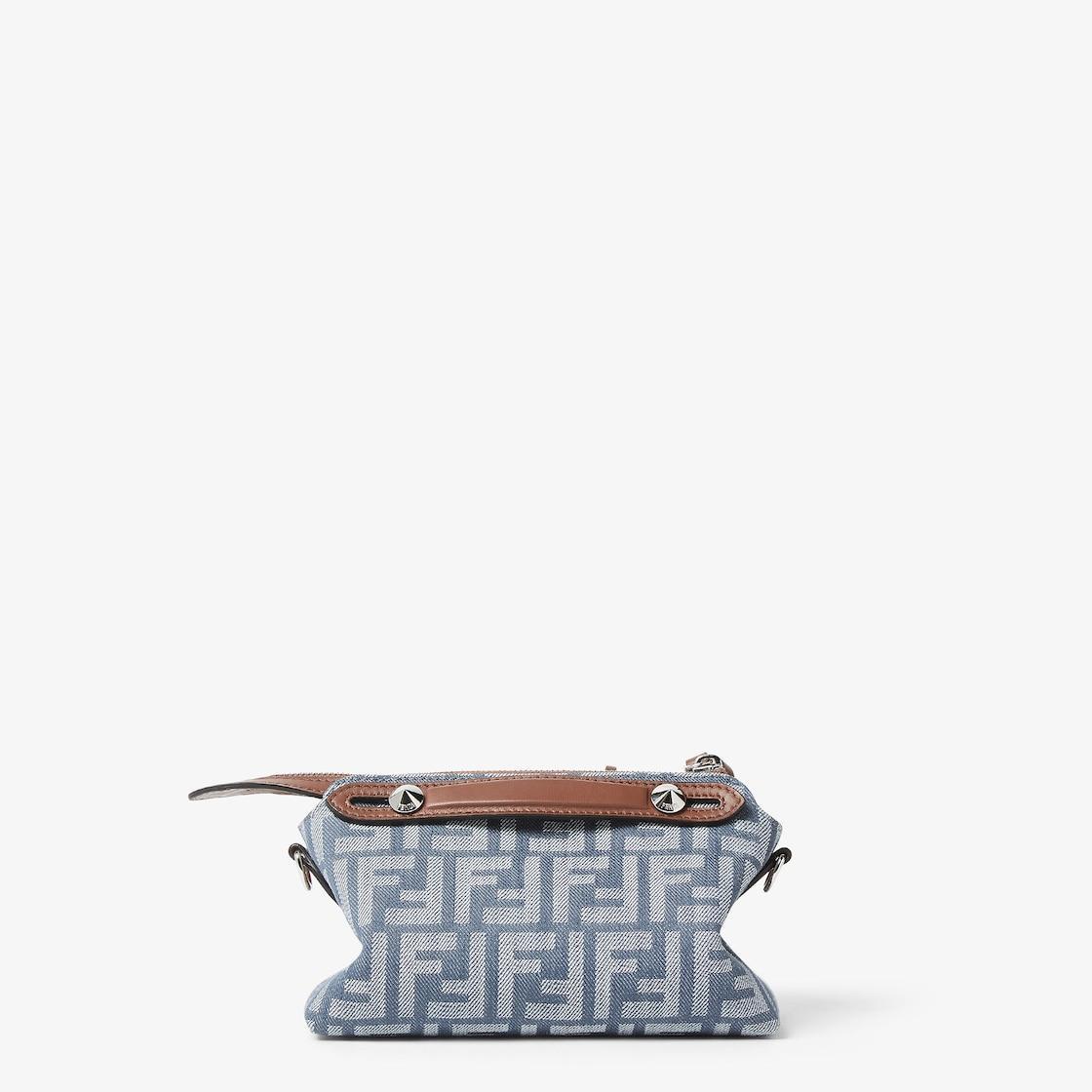 By The Way Soft MiniBlue denim-effect FF jacquard mini-bag Product Image