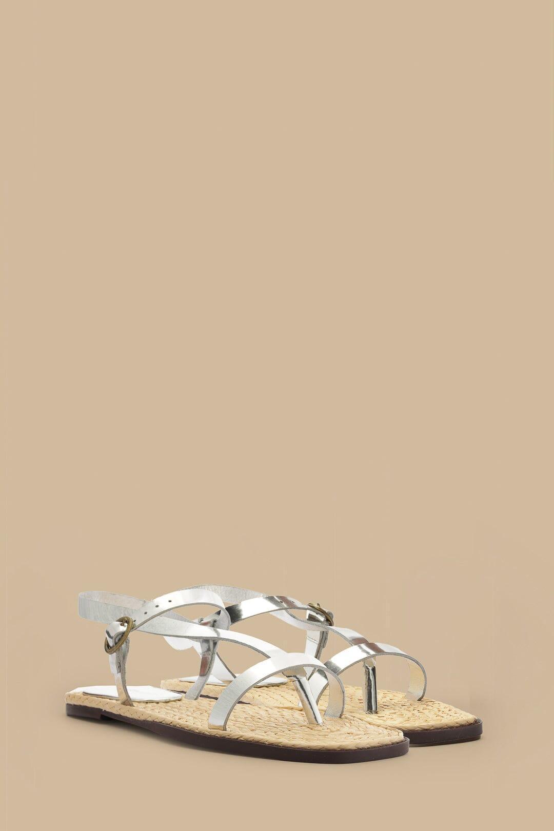 Silver Cross Strap Sandal Product Image