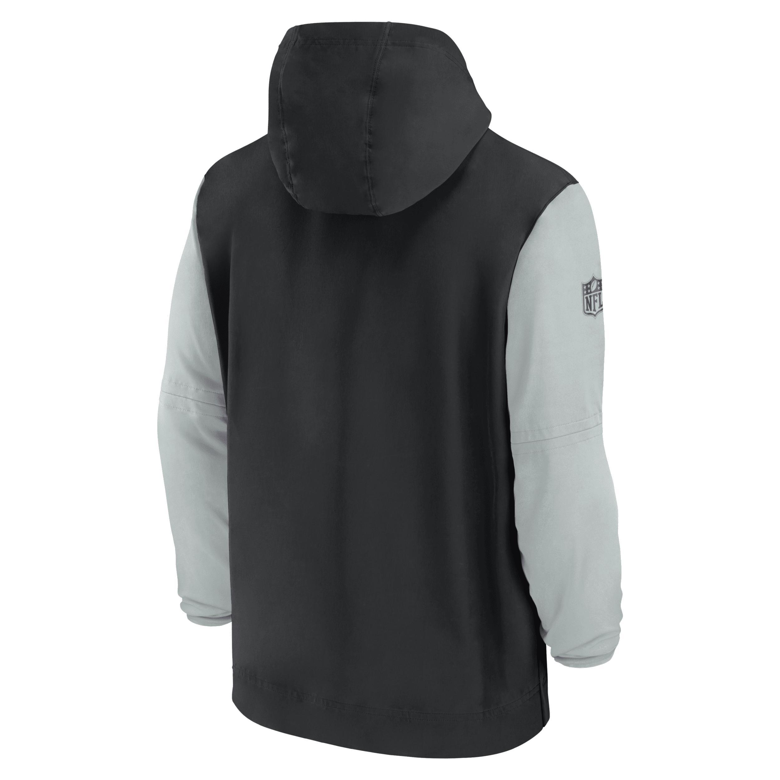 New Orleans Saints Sideline Pre-Game Player Nike Mens NFL 1/2-Zip Hooded Jacket Product Image