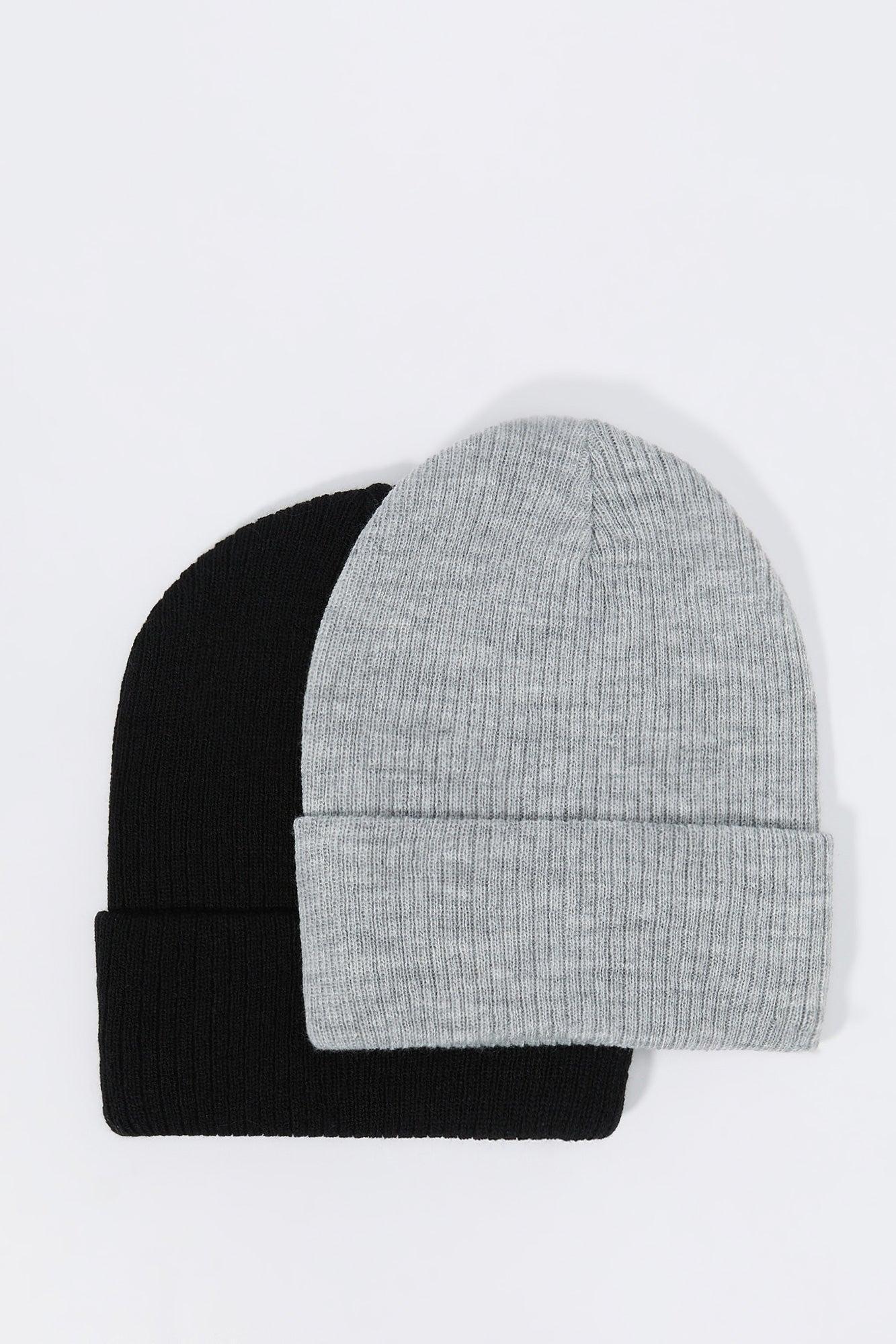 Ribbed Knit Beanie (2 Pack) Female Product Image