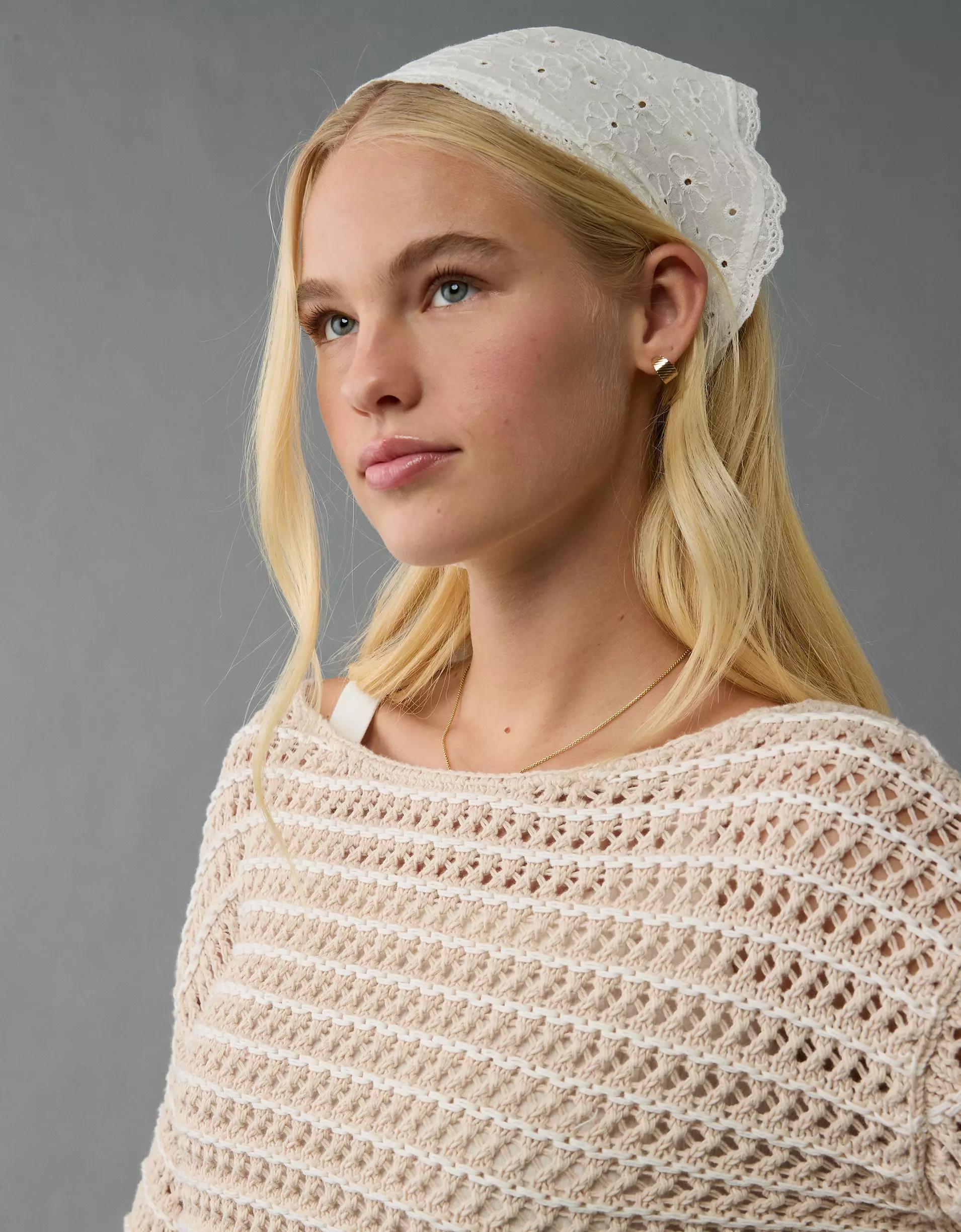 AE Ballet Neck Open Knit Sweater Product Image
