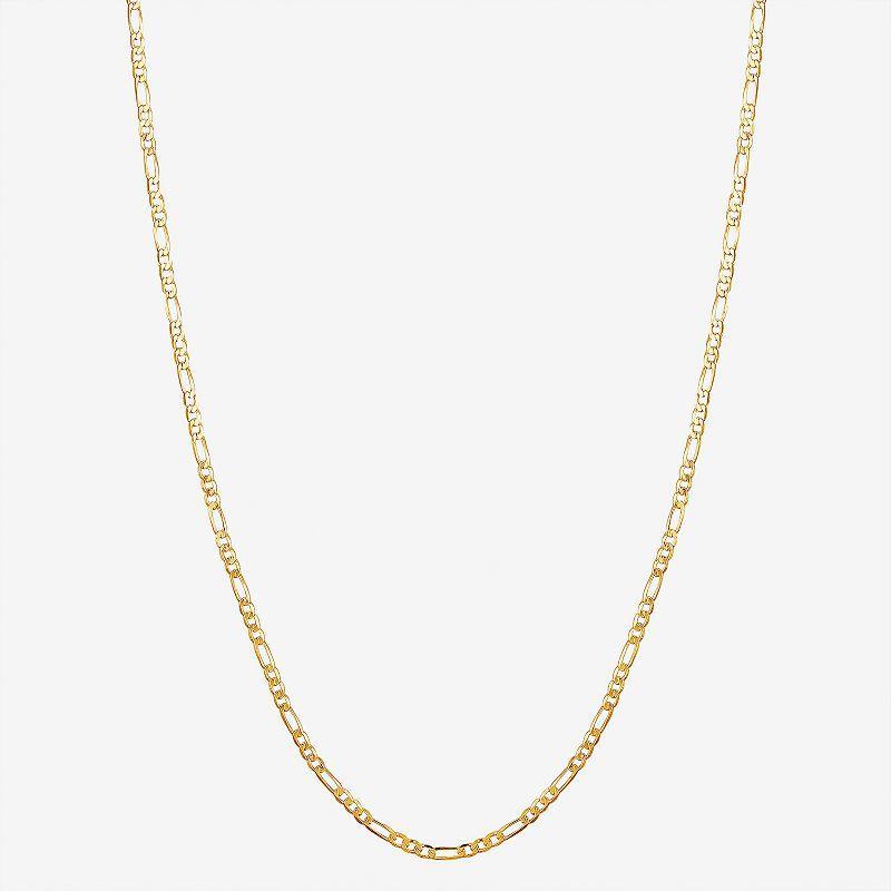 ModaSport Gold-Tone Stainless Steel Figaro Necklace Product Image