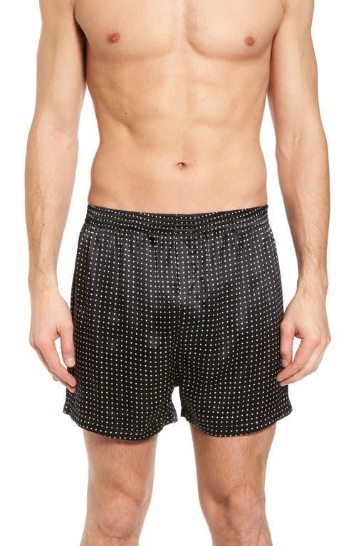 Mens Dotted Silk Boxer Shorts Product Image