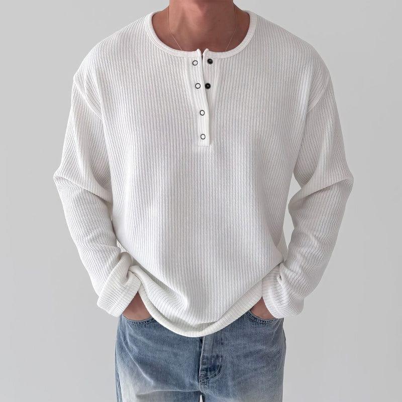RT No. 13015 KNIT HENRY COLLAR LONGSLEEVE Product Image