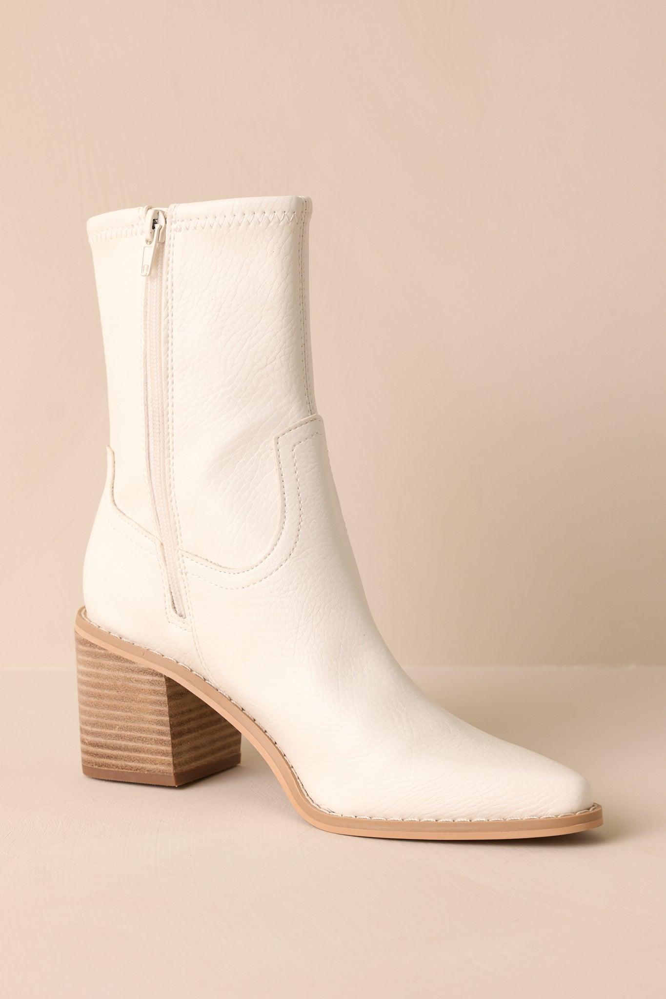 Stride In Style White Ankle Boots Product Image