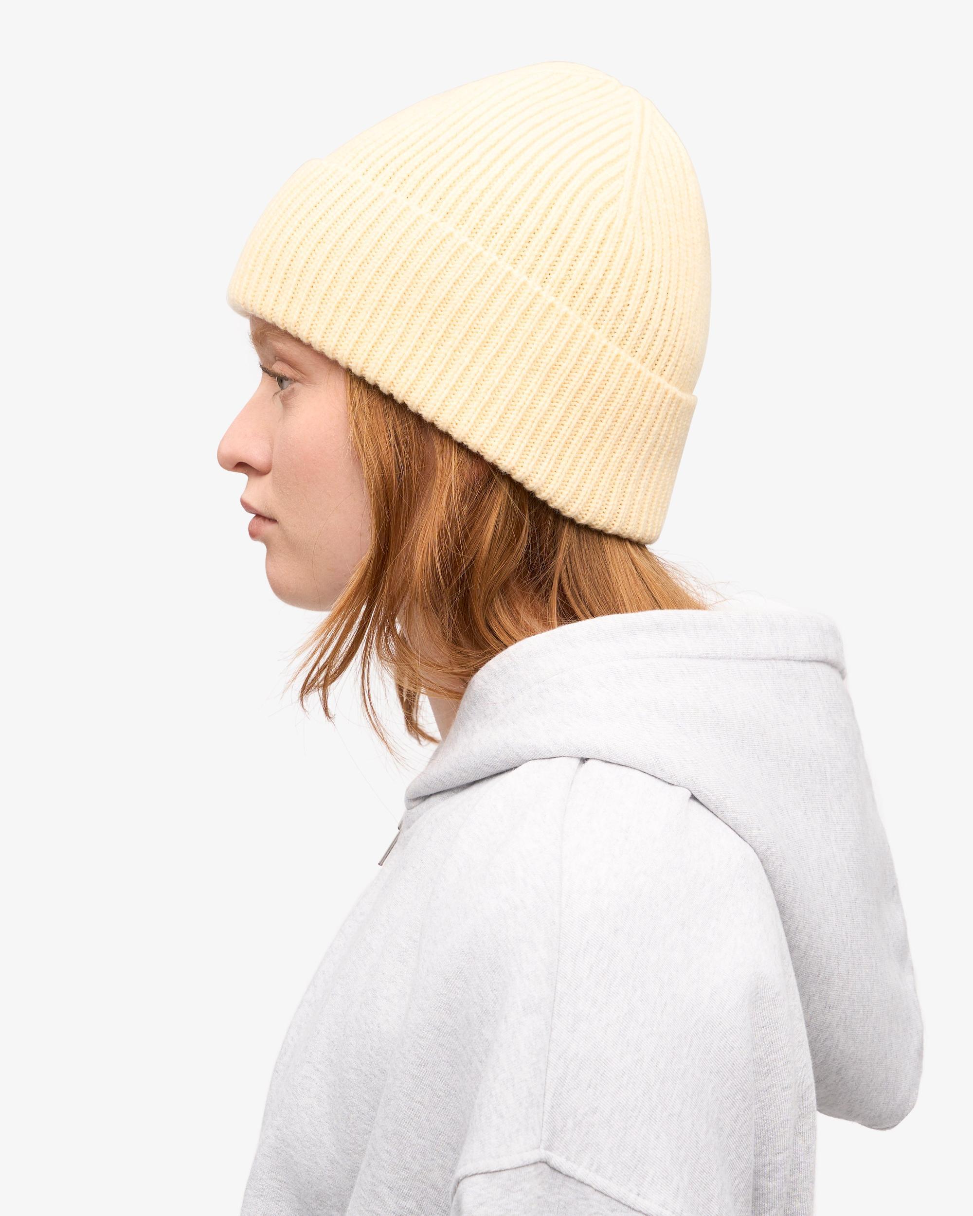 Merino Wool Beanie - Soft Yellow Product Image